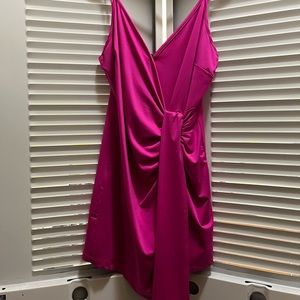Hot Pink Asymmetrical Romper